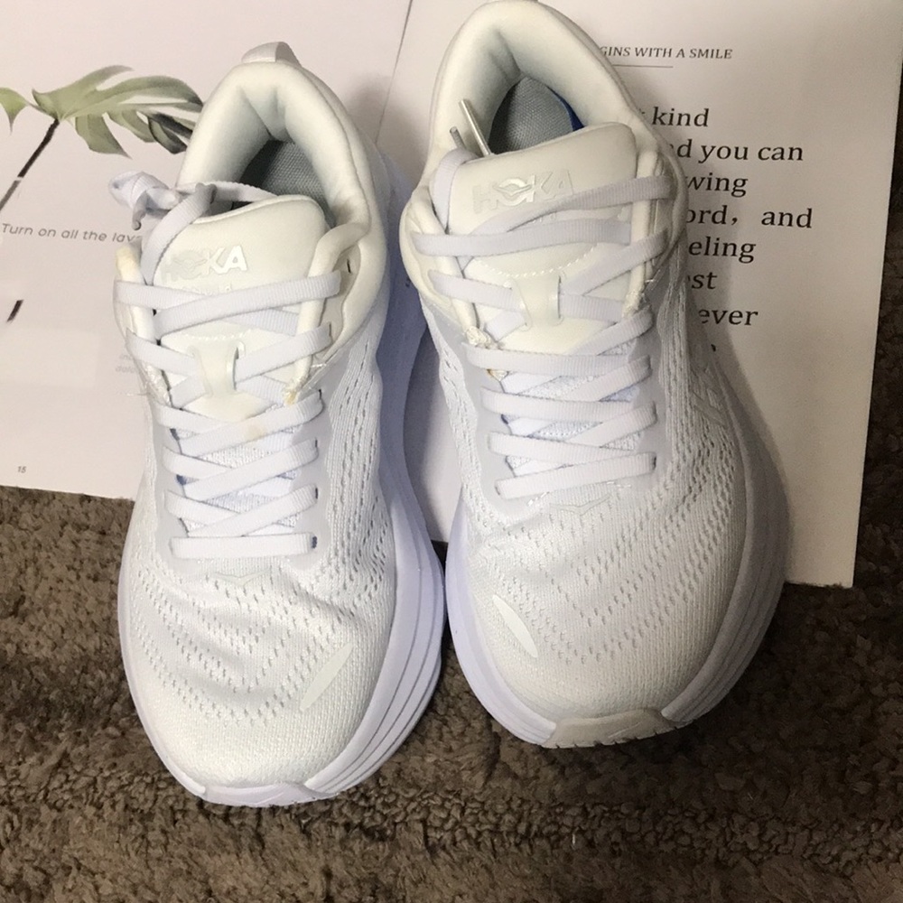 Hoka One One Bondi 8 White Women’s Size 7.5 - Picture 2 of 7